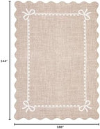 GarveeHome Scalloped Bow Rug 9x12 Washable Camel Rug - Image 2