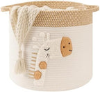 Large Blanket Baskets for Living Room Decor, Toy Storage Baskets 14" x 14" by INough