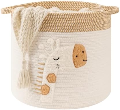 Large Blanket Baskets for Living Room Decor, Toy Storage Baskets 14" x 14" by INough