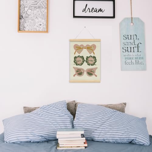 NaZaUK Girls Room Wall Decor, Funny Sunnies Art Poster Hanger Frame, Pastel - Image 2
