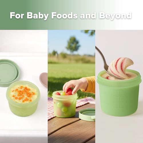 Haakaa Silicone Baby Food Containers, 4oz/120ml Baby Food Jars - Image 6