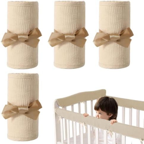 4Pcs Cot Rail Protector, Adjustable Strap Cot Rail Cover - Image 6