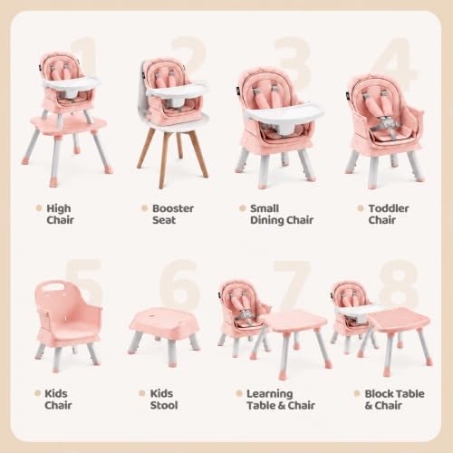 HARPPA Moro High Chair, 8-in-1 Convertible Baby Feeding Chair - Image 2