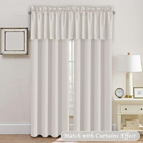H.VERSAILTEX Blackout Kitchen Curtain Valances, Short Window Valance Curtains - Image 3