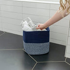 NaturalCozy Storage Cubes 11 Inch Cotton Rope Woven Baskets - Image 5