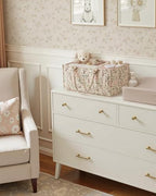 Blissful Diary Floral Diaper Caddy Organizer Storage Basket, Pastoral Daisy - Image 5