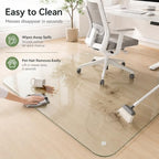 48 x 72 Inch Glass Chair Mat, 1/5 Inch Thick Tempered Glass Office Chair Mat - Image 3