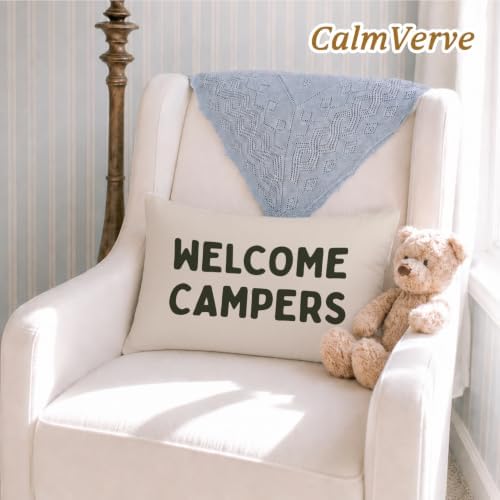 Welcome Campers 12x20 Pillow Cover Camping Decor， - Image 2