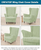 CRFATOP Wingback Chair Covers Wing Armchair Slipcovers - Image 2