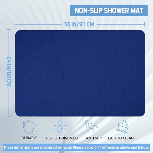Hargiis Non-Slip Bathtub Mat, Anti Slip Shower Mat, Fast Drying Bathtub Mats - Image 2
