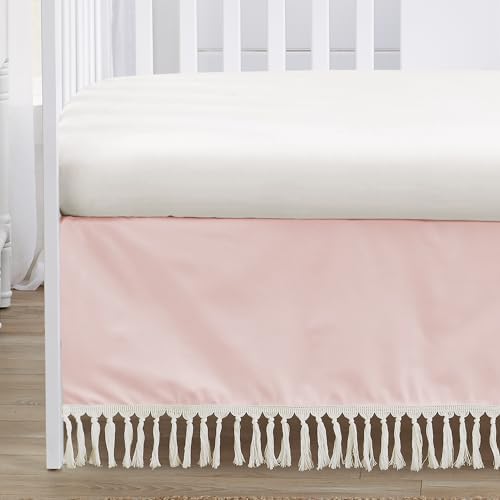 Sweet Jojo Designs Blush Pink Bohemian Boho Chic Girl Baby Crib Bedding Set - Image 4