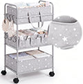 Yookeer 2in1 Baby Diaper Caddy Organizer Cart 3 Tier Large Capacity Metal by Yookeer