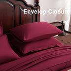 NTBAY King Microfiber Bed in a Bag, Comforter Set 7 Piece, Wine Red - Image 5