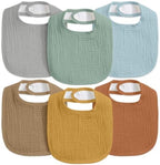 6-Pack Muslin Baby Bibs for Drooling & Teething, Absorbent Bib by CivaruaKids