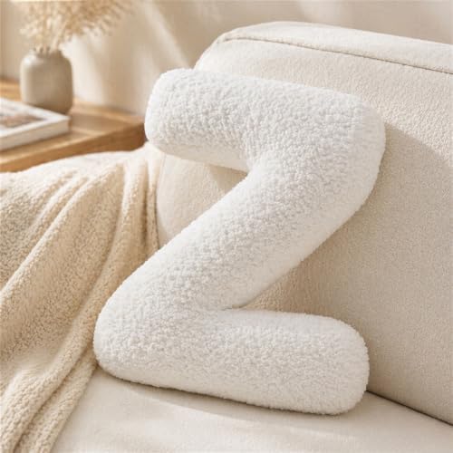Letter Plush Pillow, Letter Hugging Throw Pillows, Decorative Initial Letter by Shapeazy