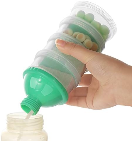 Accmor Formula Dispenser On The Go, 4 Compartments Stackable Formula Container - Image 5