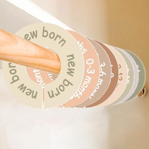 cephira Baby Closet Dividers for Clothes – Earth Tone Round Baby Clothes - Image 3