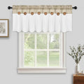 FRAMICS Farmhouse Valance Curtains, Boho Cotton Linen Kitchen Valance, Rustic by FRAMICS
