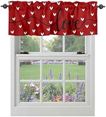 Valentine's Day Eucalyptus Love Hearts Kitchen Curtains Valances - Image 2