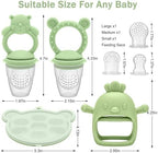 Baby Teething Toy with Fruit Food Feeder & Popsicle Freezer Molds Set - Image 5