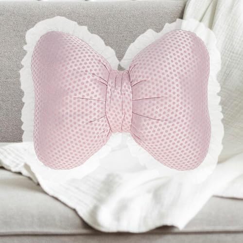 Fenteer Cute Bow Cushion, Soft Bowknot Decorative Throw Pillow, Comfortable - Image 4