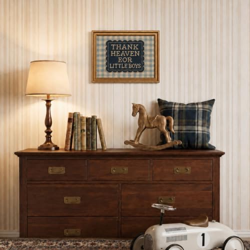 Vintage Gold Framed Baby Boy Nursery Wall Art Inspirational Quote Wall Art - Image 4