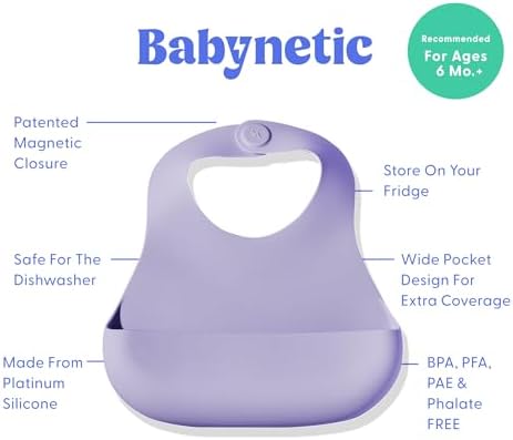 Magnetic Silicone Baby Bib – Waterproof, Dishwasher Safe, BPA Free Food-Grade - Image 3