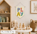 KDHTY Kids Playroom Canvas Hanging Pennant Flag Banner, Kids Room Decor - Image 4