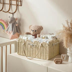 HBlife Baby Diaper Caddy, Paper Rope Storage Baskets Nursery Bin - Image 3