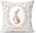 Bunny Nursery Decor Pillow Cover 18x18 Baby Girl Room Decor by Unknown
