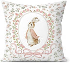 Bunny Nursery Decor Pillow Cover 18x18 Baby Girl Room Decor by Unknown