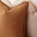 Foindtower Decorative Linen Fringe Throw Pillow Covers 26×26 Inch - Image 5