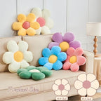 Kcvvcr White Pink Flower Pillow, 19.6" Cute Flower Shaped Floor Pillow - Image 2