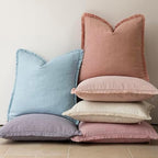 Foindtower Decorative Linen Fringe Lumbar Throw Pillow Covers Cozy Boho - Image 6