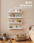 Shario Nursery Book Shelves, Scalloped Shelves, Wall Book Shelves - Image 4