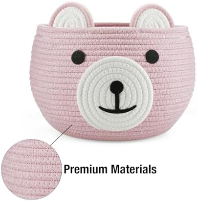 PandaEar Cotton Rope Baby Basket, Baby Gift Basket Nursery Laundry Organizer - Image 6