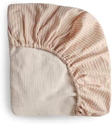 mushie Extra Soft Muslin Fitted Crib Sheet | 192 Thread Count | 28"x 52" by mushie