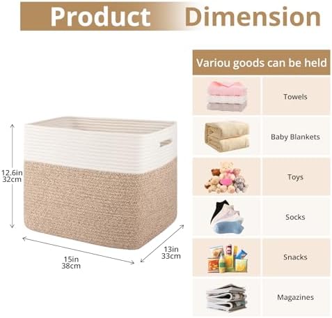 OIAHOMY 13 Inch Cube Storage Bins, Insert Storage Baskets - Image 2