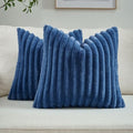 FUTEI Pack of 2 Faux Fur Throw Pillow Covers 24x24 Inch by FUTEI