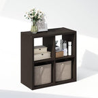 Furinno Cubic Extra Thick 4-Cube Closet Organizers and Storage, Dark Oak - Image 5