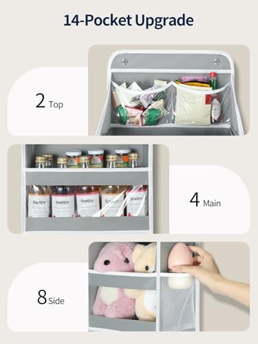 Yecaye 5 Tier Over the Door Organizer, Swing-proof Door Organizer Hanging - Image 4