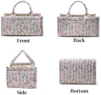 Diaper Caddy Organizer, Cute Floral Nursery Storage Basket, Soft Portable - Image 2