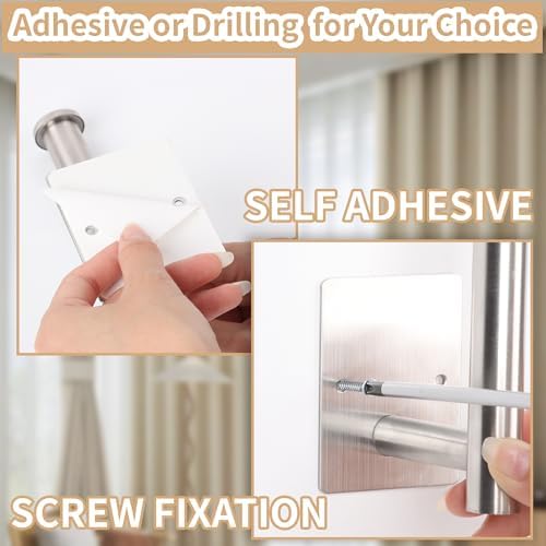 2 Pack No Drill Curtain Holdbacks Metal Curtain Tiebacks - Image 3