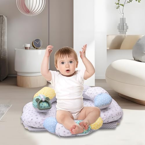 4-in-1 Tummy Time Mat & Seated Support Cushion, Detachable Nursing Pillow - Image 4
