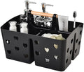 Black Portable Shower Caddy, Plastic Basket Organizer by NINU