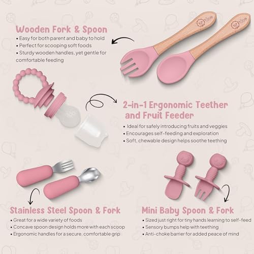 O'doe™ Silicone Baby Feeding Set, 17-Piece Baby Weaning Set BPA-Free - Image 4