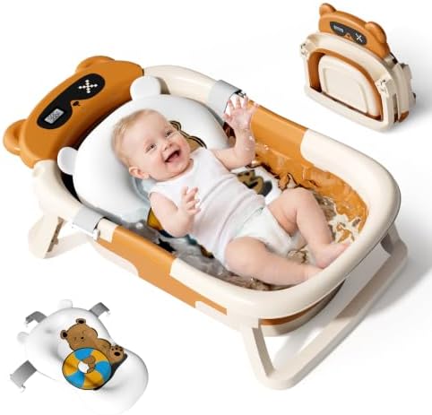 Collapsible Baby Bathtub for Newborn to Toddler by kerbwry