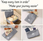 8 Set Packing Cubes for Travel Luggage Organizer Bags for Family, Mesh Packing - Image 5