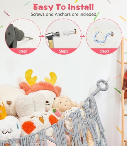 Stuffed Animal Net Hammock, Save Space Eliminate Clutter - Image 5