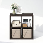 Furinno Cubic Extra Thick 4-Cube Closet Organizers and Storage, Dark Oak - Image 6